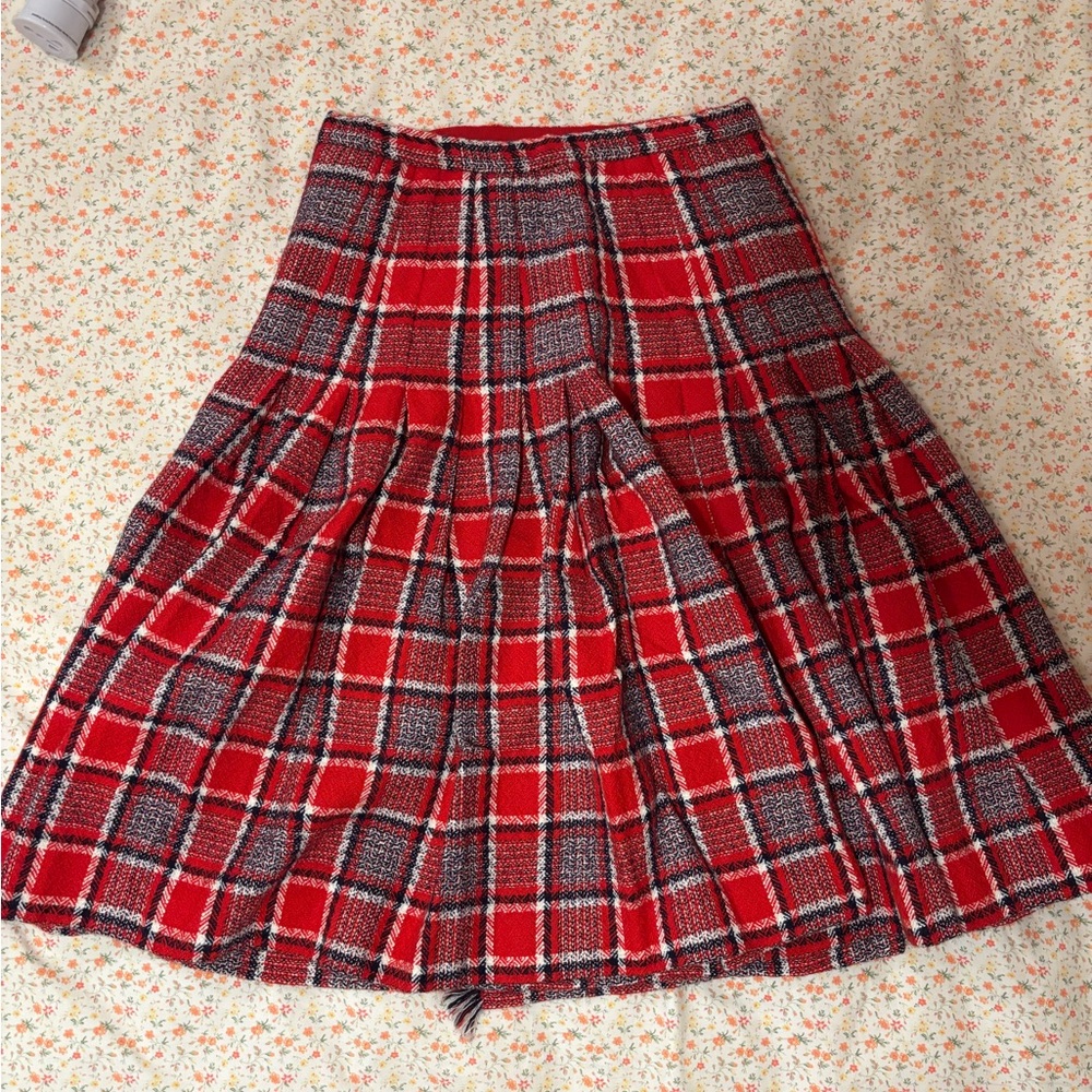Red Plaid Skirt
